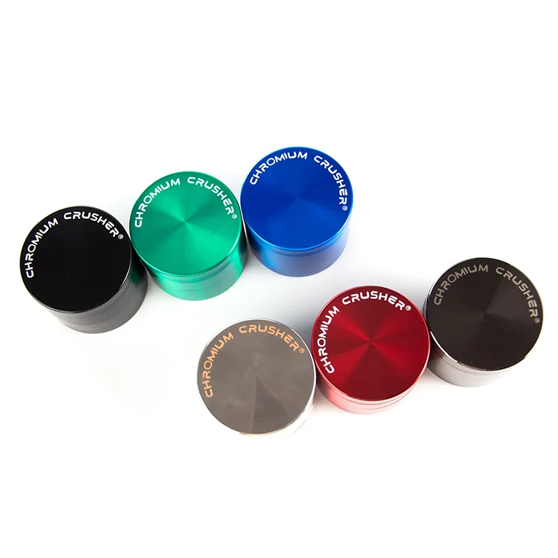 Factory Wholesale Sharpstone Smoking Tools Chromium Crusher 75mm Big Grinder 4 Parts Rainbow Grinder Tobacco Zinc Alloy Grinders For Smoking Herbal 5915C