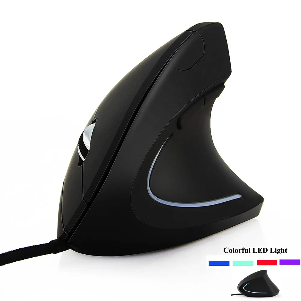 USB wiederaufladbare kabellose Maus, 2,4 GHz, vertikale Gaming-Maus, 800 1600 2400 DPI, ergonomische Computermäuse für PC, Laptop, Büro