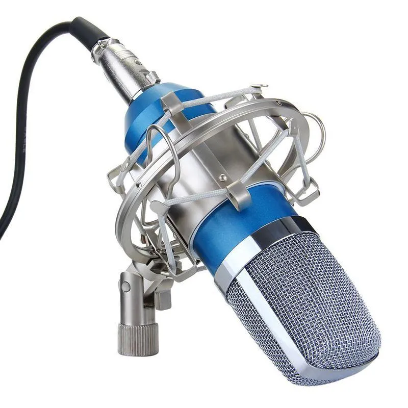 BM700 Professional 3.5mm Wired Condenser Recording Microphone With Metal Shock Mount For Radio Braodcasting Computer BM 700