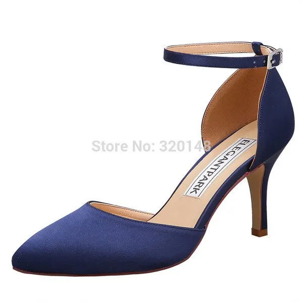 Navy blue sales pumps shoes