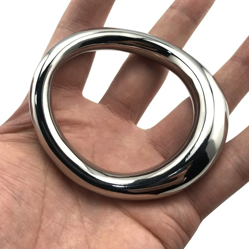 Stainless Steel Metal cock Ring Scrotum Penis Weight Sex Toys For Men Dick Ring Penis Ring BDSM Mens Cockrings Adult Toys. T200727