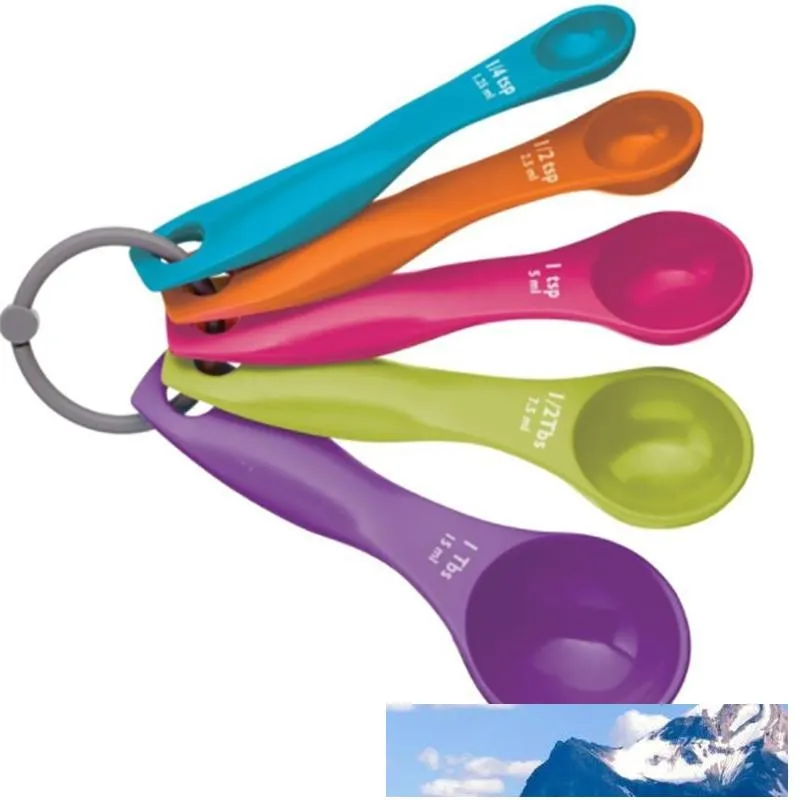 5pcs/Set Plastic Measuring Cups Spoons Silicone Measuring Ladle