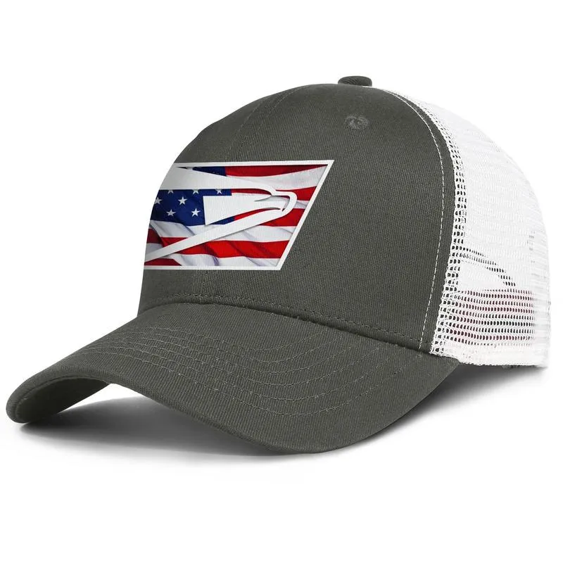 United States Postal Service USPS 3D Effect Flag Logo Mens and Womens Justerable Trucker Meshcap Golf Vintage Team Original USPS U297C