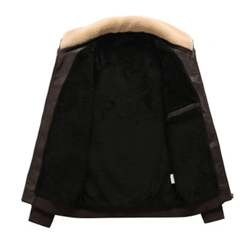Man casual pu lederen jassen mode trend wassen met zak bovenkleding ontwerper nieuwe mannelijke bontkraag lange mouwen slanke rits jassen jassen