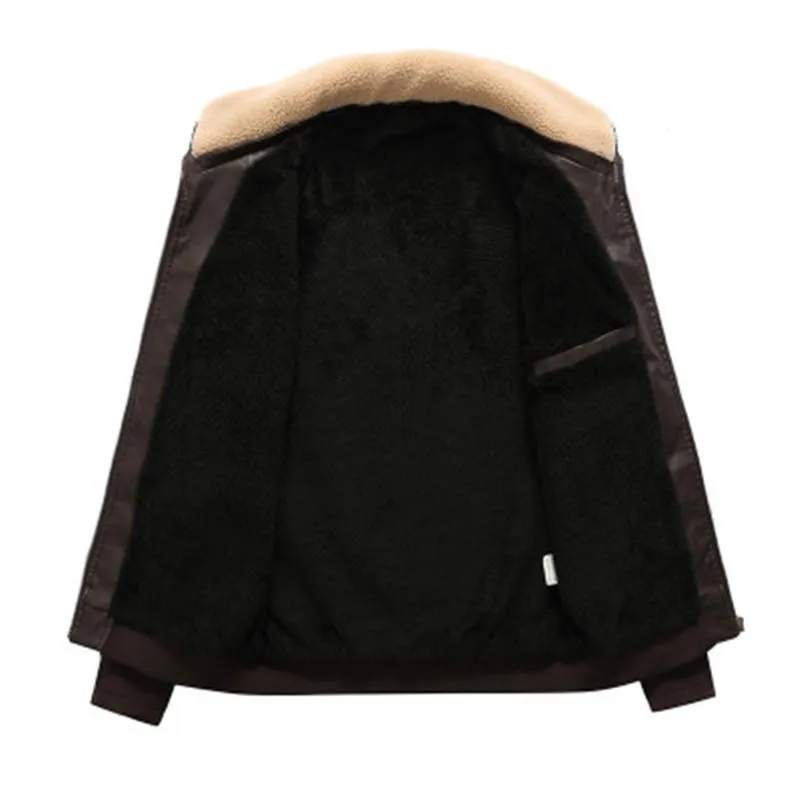 Giacche in pelle PU casual da uomo Tendenza moda Lavaggio con capispalla tascabile Designer Nuovo collo in pelliccia maschile Manica lunga Cappotto con cerniera sottile