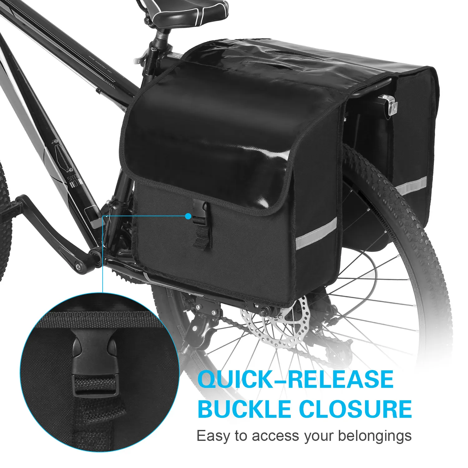 Quick release 2025 bike trunk bag