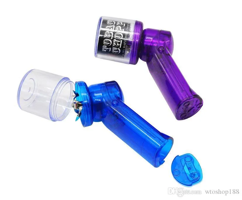 Smoke grinder plastic durable convenient electric smoke grinder of various colors