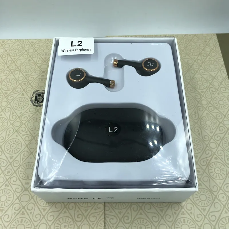 Telefon Ohrhörer TWS L2 Wireless Bluetooth 5 0 in Ohrhörer Sport Headset mit Mikrofonhänden Ohrknospen für Telefone261n