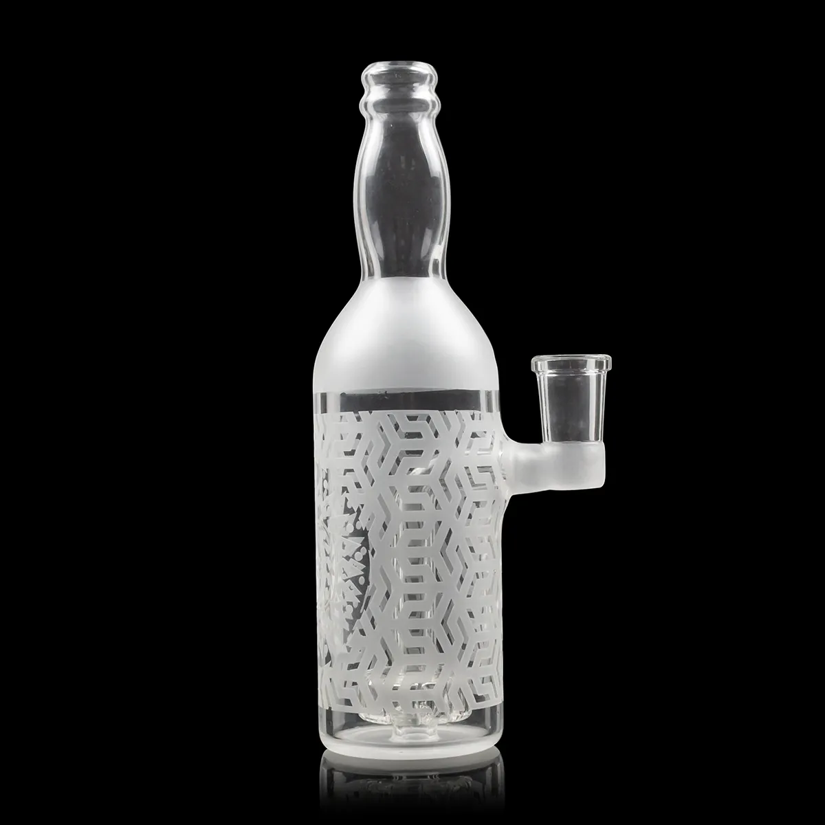 Cachimbas de 7 pulgadas Bubbler de agua blanca BONG 14mm femenino femenino botella gruesa plataforma DAB con accesorios para fumar