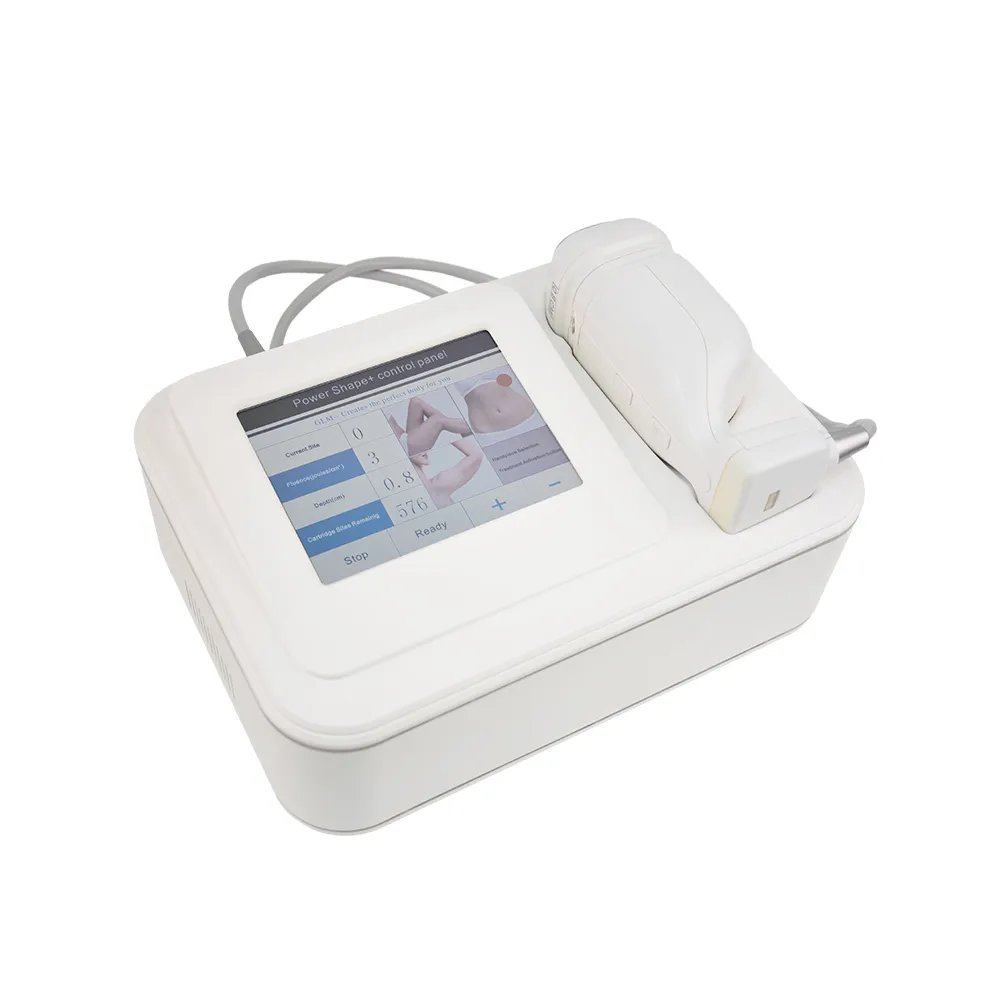 Factory made Brande portable liposonix body slimming machine with one handle and 2 cartridges 8mm and 13mm spa equipment