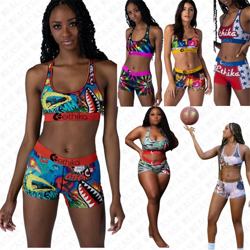 Designer Shark Swimsuit Set For Women Push Up Vest, Plus Size Workout Tanks,  And Shorts Beachwear Trunk Pants Bathing Suit D72705 From Pinkaboo_trade,  $18.32