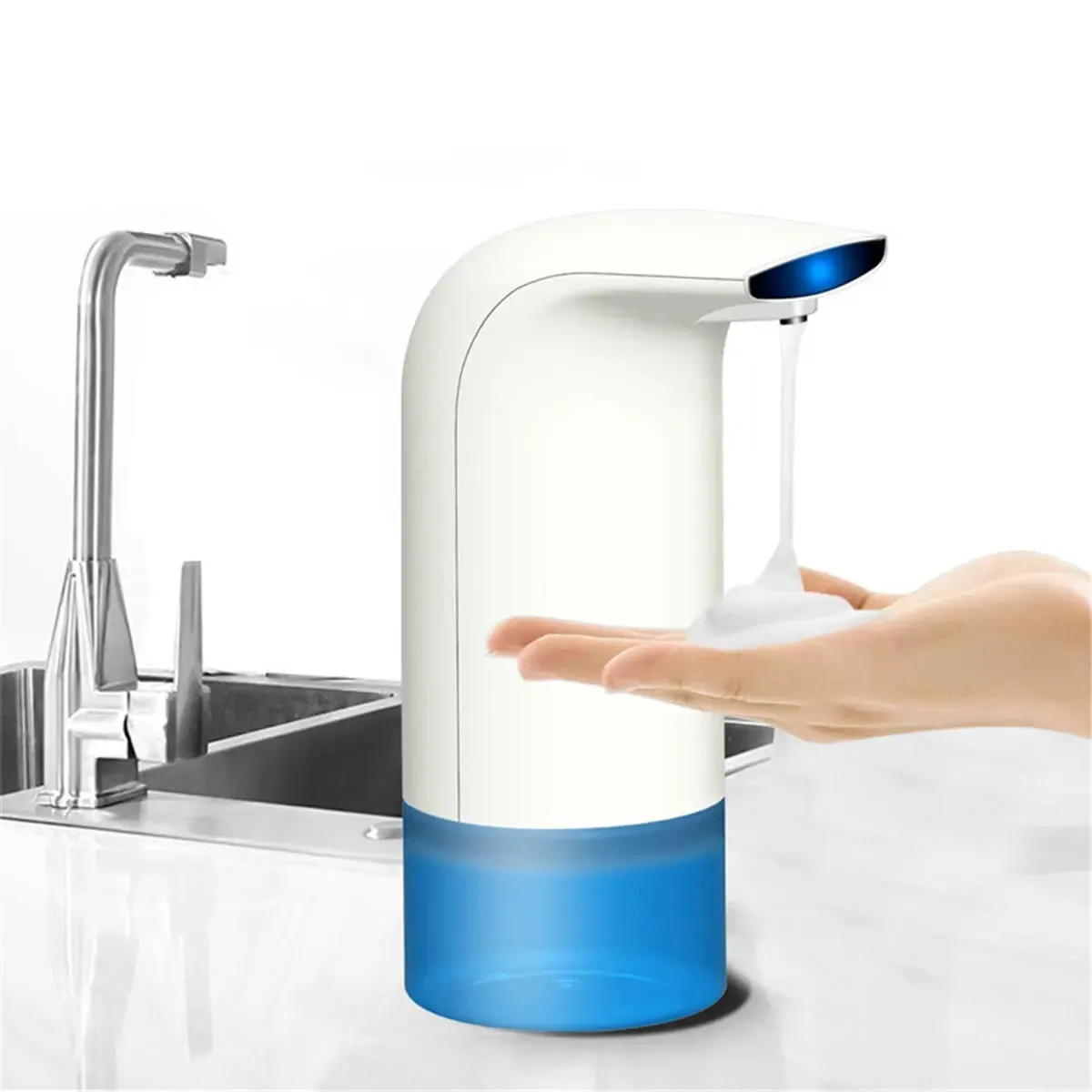350 ml automatische inductie schuimende handwasmachine infrarood slimme sensor zeep dispenser vloeibare zeep dispensers voor keuken badkamer