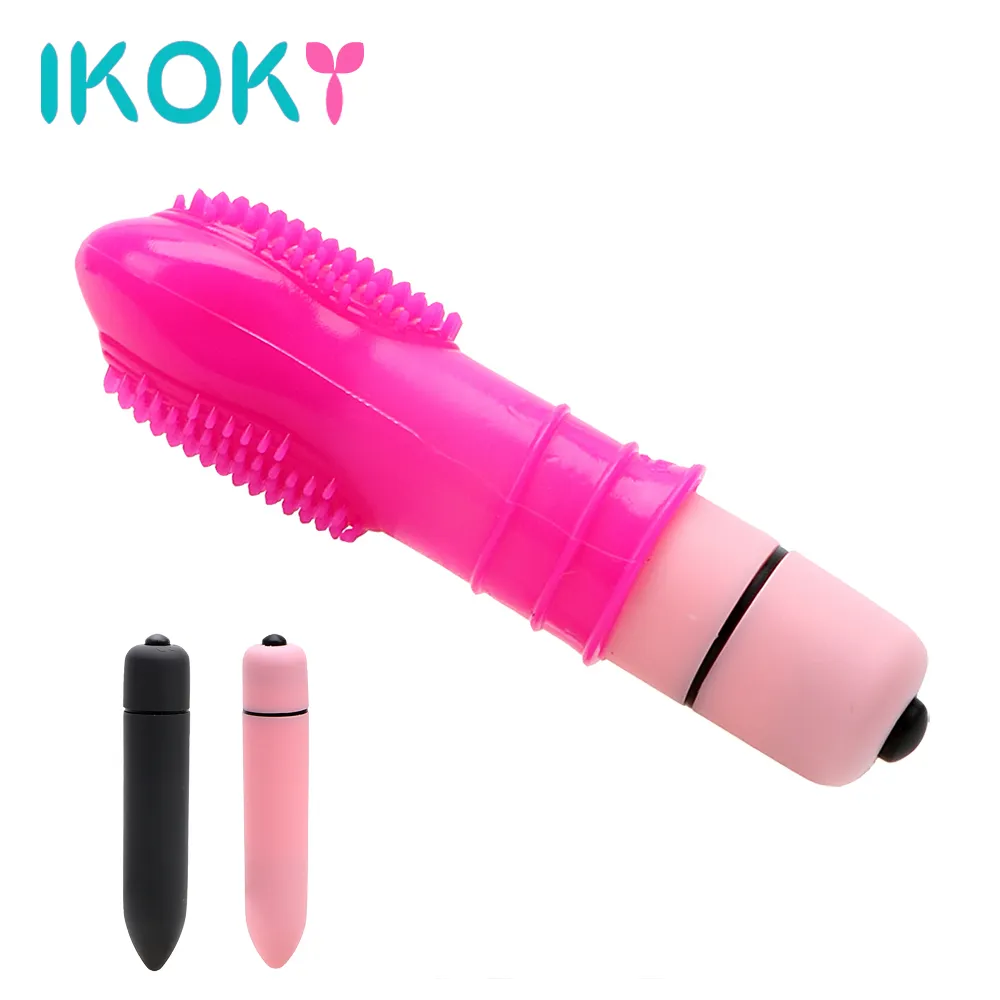 IKOKY Doigt Vibrateur Vagin Stimulation Longue Balle Vibrateur Sex Toys pour Femmes Sein Masseur Clito Stimuler Produits Pour Adultes S921