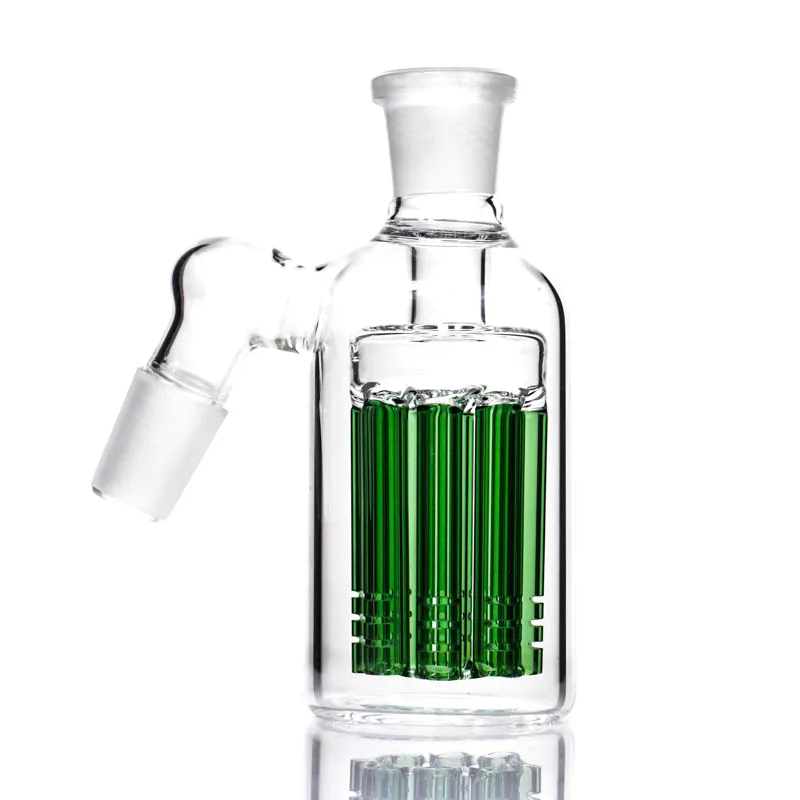 Acessórios para fumar 8 braços Árvore Catcher Catcher 90 45 graus para Bongs Vidro de água Bubbler Tenha azul e verde