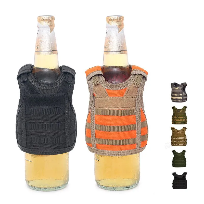 Beverage Koozie Vest Military Molle Mini Beer Cover Vest Cooler Sleeve