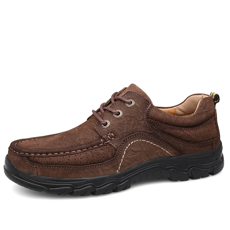 Zapatos De Cuero Casual Para Hombre Zapatillas De Seguridad Trabajo  Impermeables