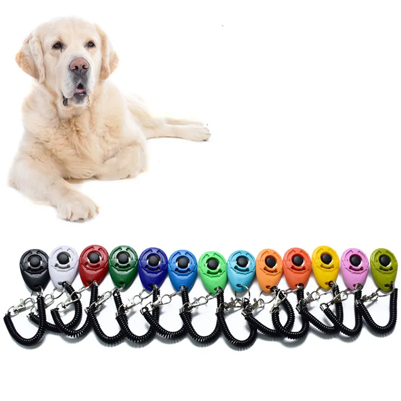 Hundträningsklicker med justerbar handledsrem Hundar klicktränare Ljudnyckel för beteendeträning JK2007KD