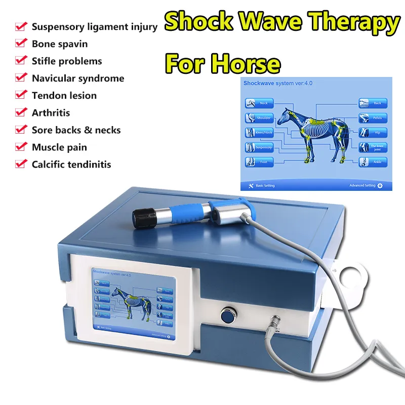 Portable medical shockwve physical therapy machine for body pain relief Pneumatic shock wave therapy machine for Horse treatment