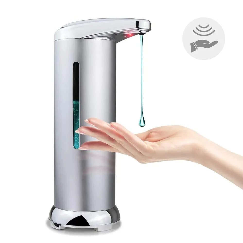 SD01 automatische zeep dispenser touchless geactiveerde infrarood bewegingssensor roestvrij stalen vloeibare handsfree zeeppomp met waterdichte basis