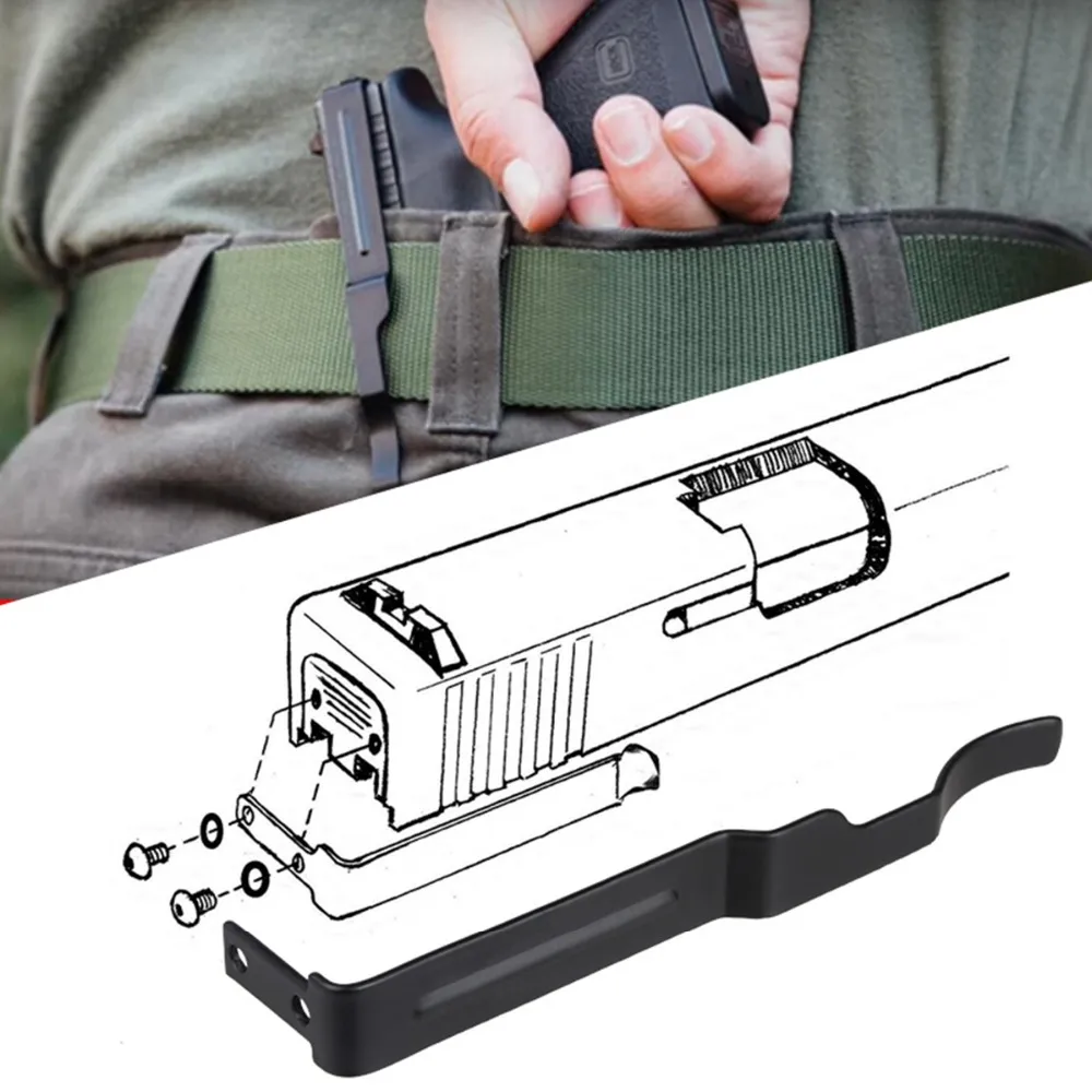 Verdeckter Pistolen-Gürtelclip-Holster G17 19 22 23 24 25 26 27 28 30S 31 32 33 34 35 36 Tragen Sie Pistolen-Clip-Schieber