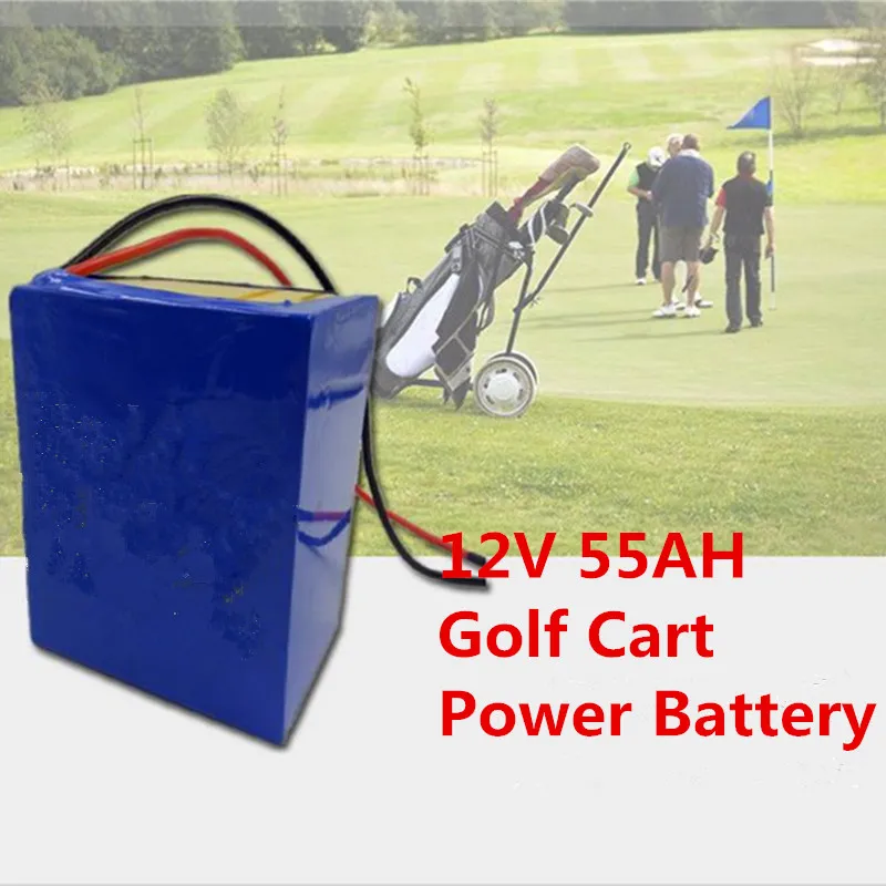 12V 55ah batterie d'alimentation batterie au lithium chariot de golf électrique chariot à 4 roues E brouette e-scooter