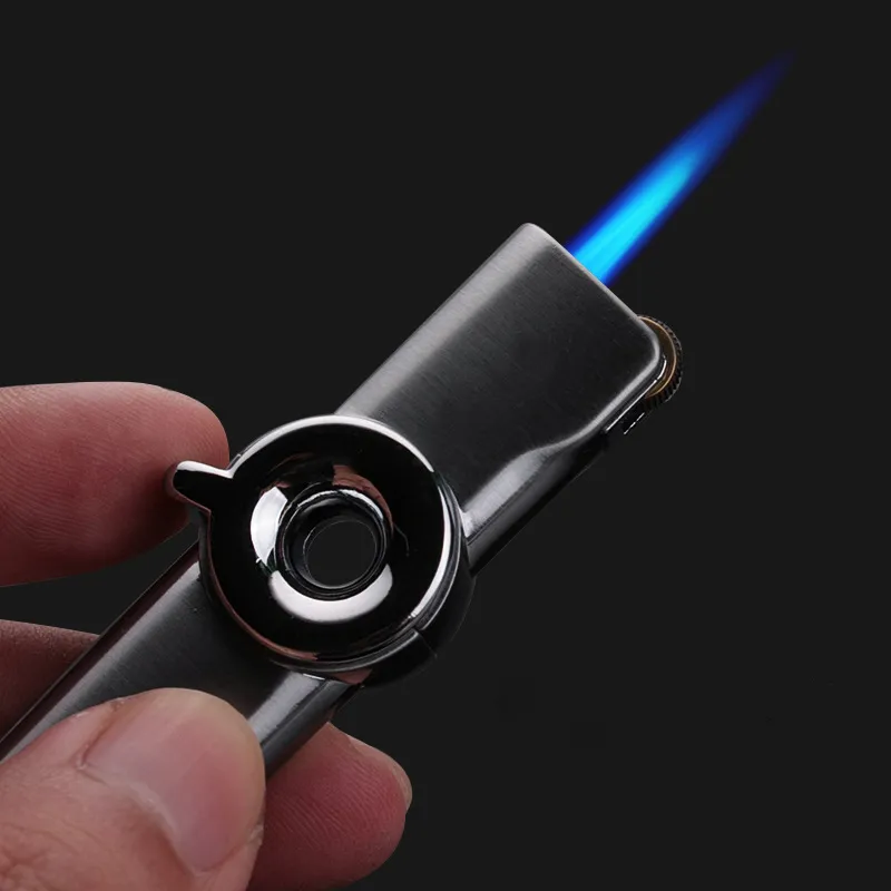 Mini Vaste Vlam Gasaansteker Torch Turbo Aansteker Metalen Aansteker Sigaar Aanstekers Roken Accessoires Gadgets Voor Mannen