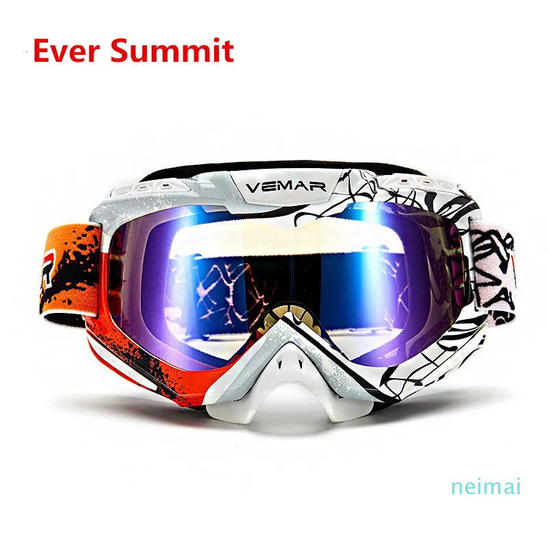 luxury- VEMAR Motocross Goggles Motorcycle Glasses PU Windproof Skiing Moto Bike Goggles Glass Dirt Bike Helmet Visors Eyewear Knight