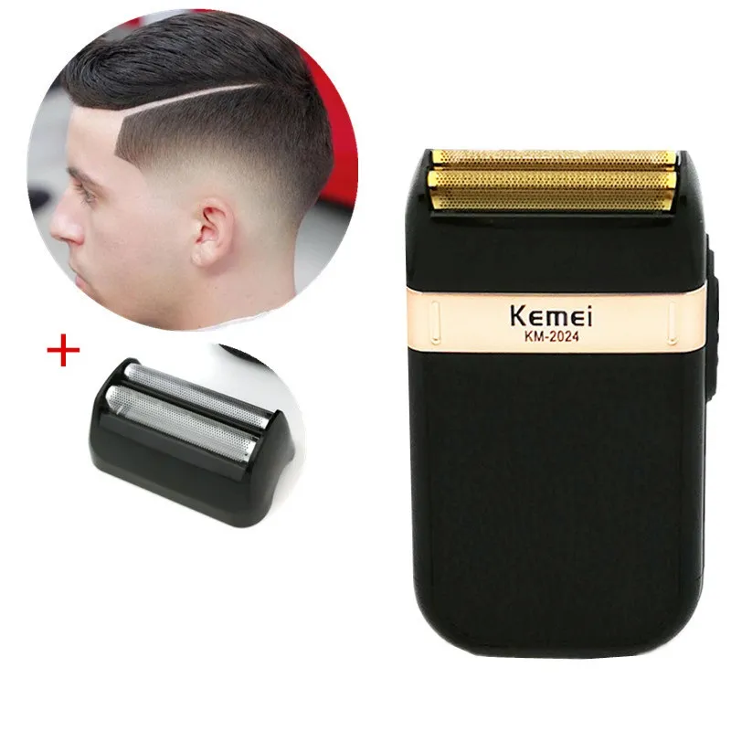 Rasoio elettrico per uomo Rasoio a doppia lama impermeabile alternativo cordless Rasoio ricaricabile USB Trimmer per barbiere