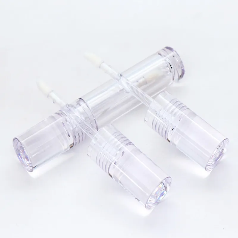 100 pièces 4.8 ML Tubes de rouge à lèvres vides cercle Tubes de brillant à lèvres transparents 4 sytles baguette Tubes de brillant à lèvres bouteilles transparentes C123