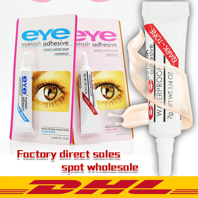 Os mais recentes Eye Lash Glue Black White Maquiagem adesiva impermeável Falso Cílios Adhesives cola branca e preta DHL Disponível