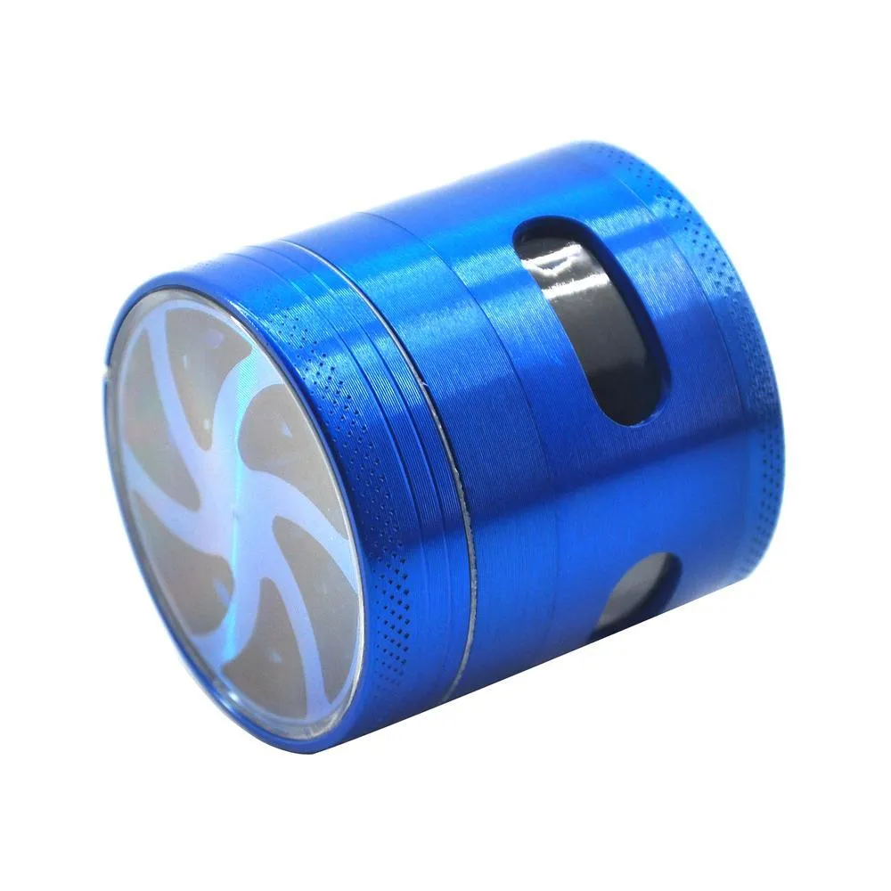 Spice Herb Grinder 2.5 Inch Pollen Chromium Crusher 3 colour available lightening pattern