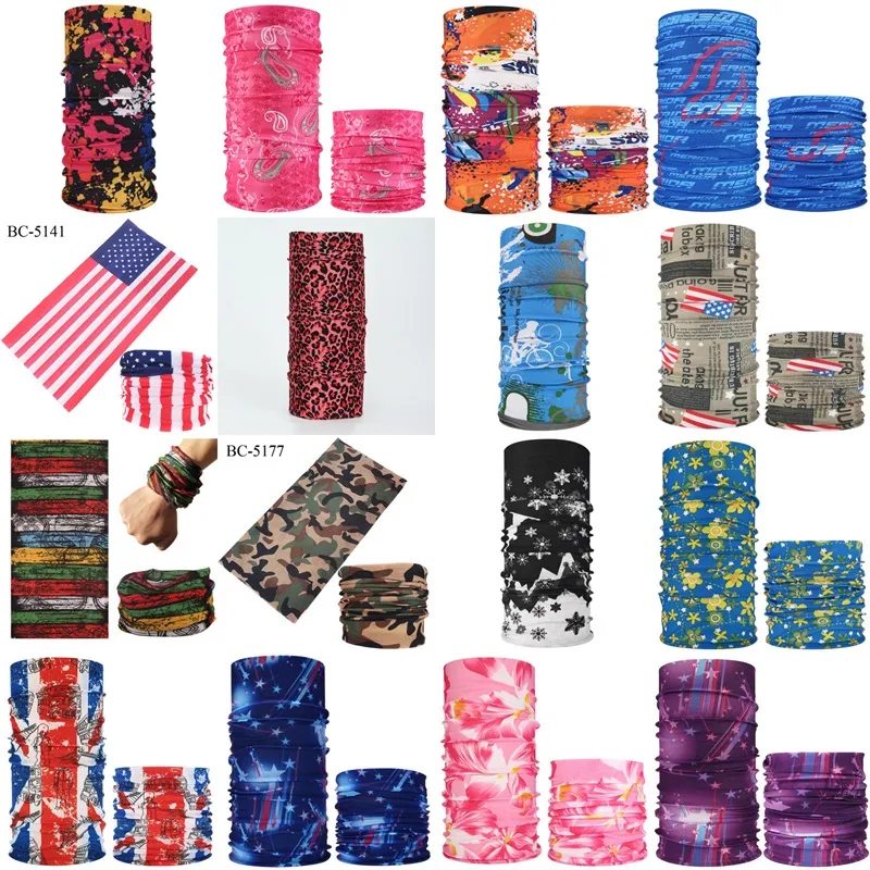 Bisiklet Elastik Magic Eşarp Açık Boyun tozluk Sorunsuz Bandana Karşıtı Haze Toz Baskılı Bileklik Binme Susturucu Unisex 1 2lk B