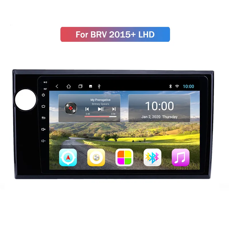 فيديو راديو السيارة لهوندا BRV-2015 + LHD مع 3G GPS Bluetooth USB SD التحكم عجلة القيادة