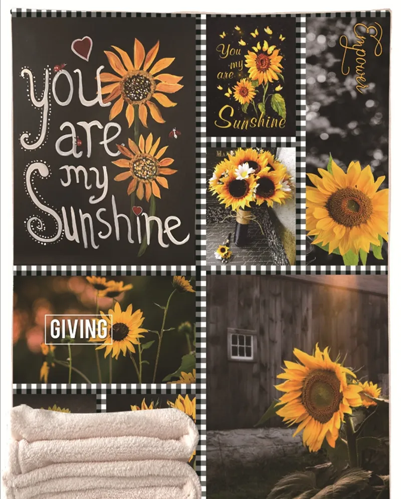Sunflower rae dunn blanket clearance