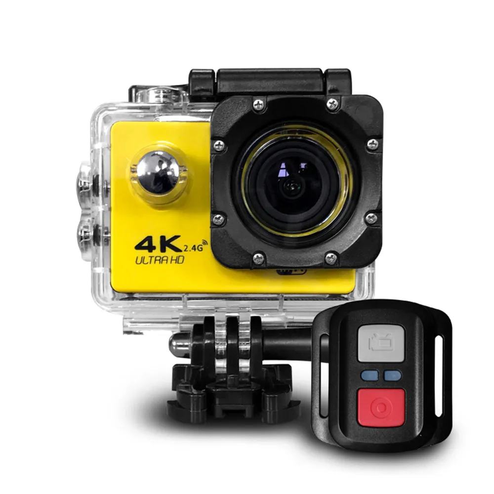 RF 2.4 Afstandsbediening 4K 30FPS Sport DV F60R 30m Camera Waterdichte Actie WIFI 2.0 '' '' 'Fine Retail Packag