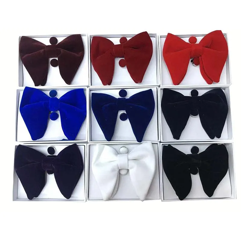 Mode high-end print lint strikje banden voor mannen past bruiloft boog stropdassen manchetknopen zakdoek 3 stuks set