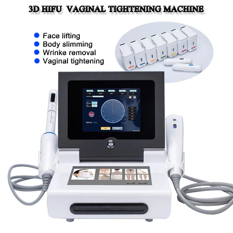 Profissional 3 em 1 HIFU Vaginal Rejuvenesation Máquina de rejuvenescimento Face Slimming Slimming Antiveling Beauty Salon Equipment 3D