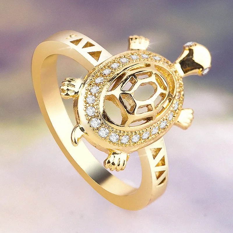 Buy Zumrut Gold Plated Brass Turtle Shape Free Size Finger Ring (Men and  Women) Online at Best Prices in India - JioMart.