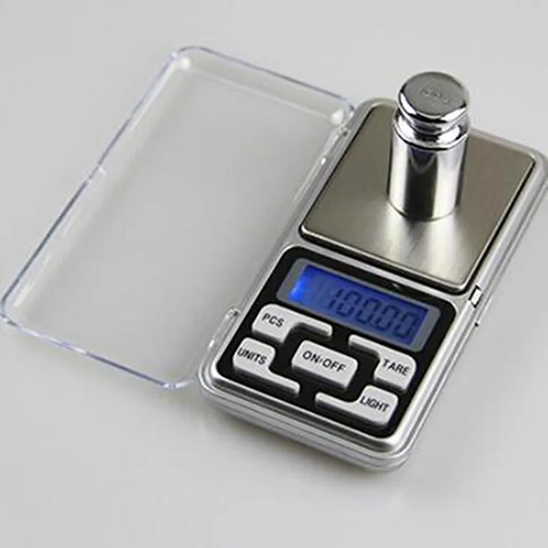 Digitale Pocket Scales Digital Sieraden Schaal Goud Zilver Munt Graan Gram Pocket Grootte Herb Mini Elektronische Achtergrondverlichting Schaal IIA77