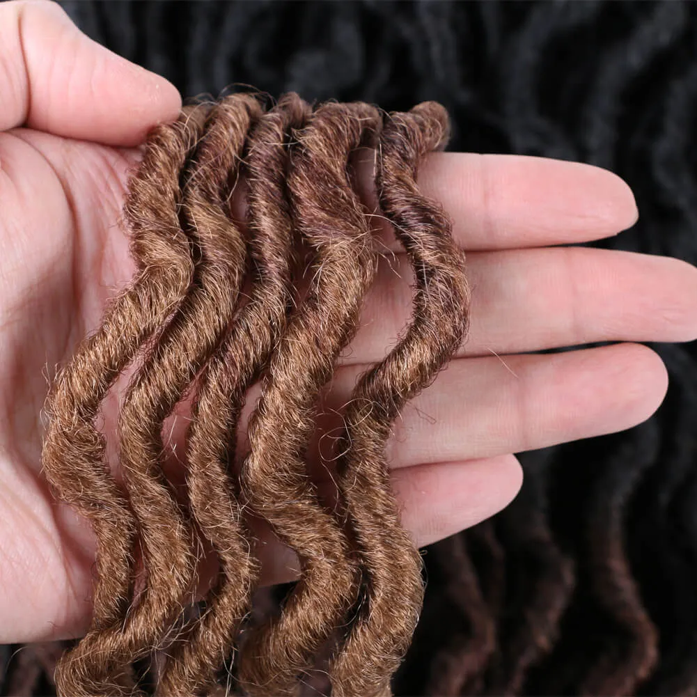 Dreadlocks Extensions de cheveux synthétiques Crochet cheveux Ombre Nu Locs pour femmes Dreadlocks Extensions de cheveux fibre ignifuge basse température
