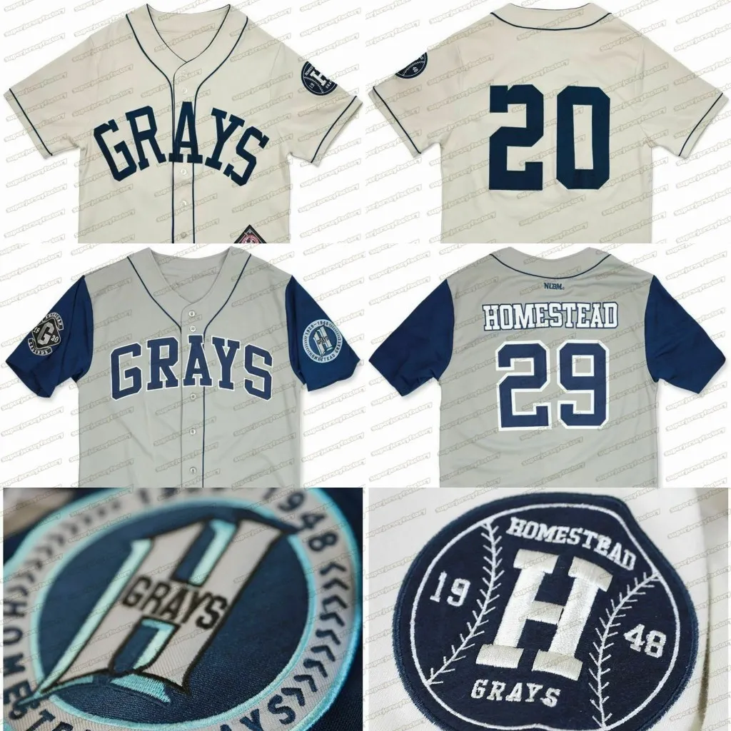 Baseball Wears Baseball Jerseys College Homestead Grays Custom NLBM Negro Leagues Baseball