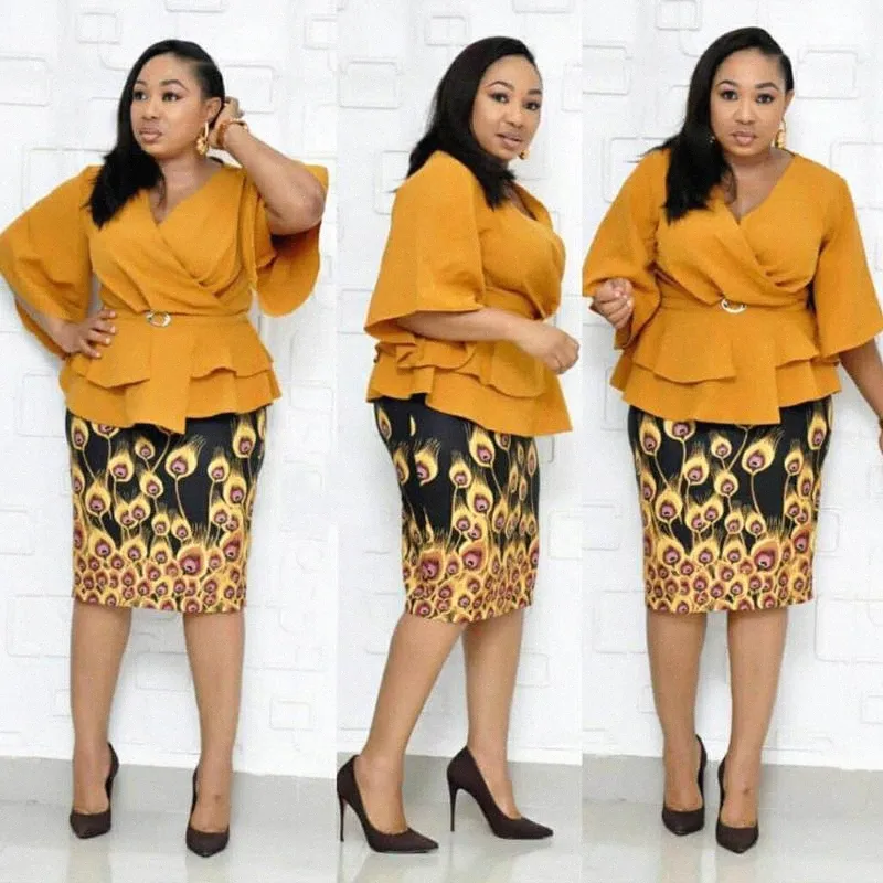 2019 New African Dresses For Women Set Robe Africaine Femme