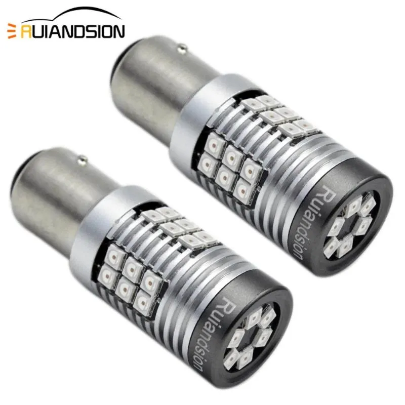 2x 0.64a 8W LED CANBUS BAZ15D BAY15D LED-lampa 1157 P21 / 5W R5W NO-POLAR CAR Lights Vit Röd bromsljus Omvänd lampa 12V 24V