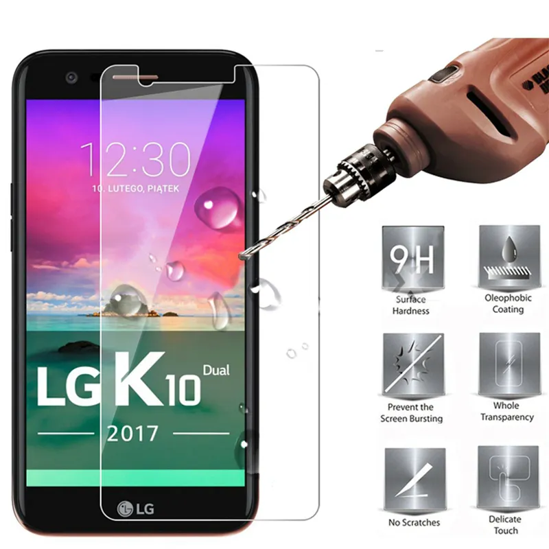 Verre de protection pour LG K11 K10 Pro K9 K8 pour LG Verre Trempé K50 K40 K20 plus débrouillés Screen Protector 9H HD