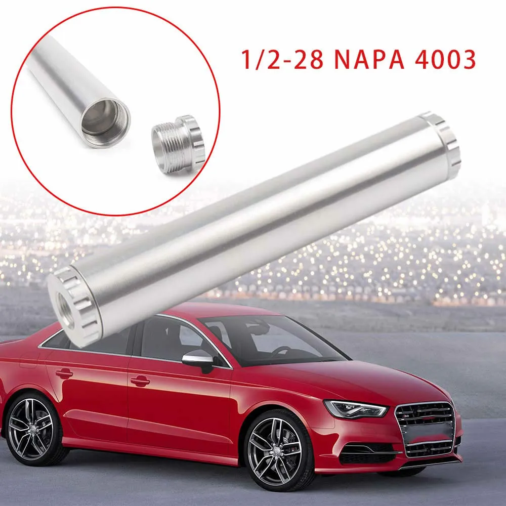 Aluminum 1/2-28 or 5/8-24 Car Fuel Filter 1X7 Car Solvent Trap for NAPA 4003 for WIX 24003