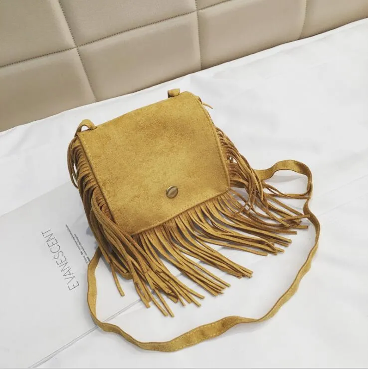 Purse Leopard Fringe Messenger Purse Children Tassel Crossbody Bag Hippie Tassel Handbag Kid Kindergarten Girl Party Favor Purses LSK433