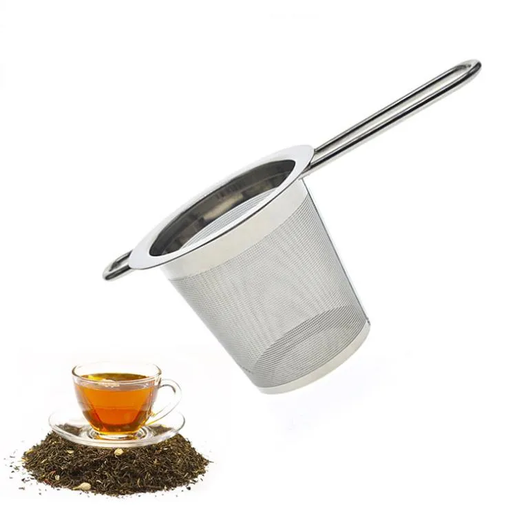 Filtro per Il Tè, Infusore per Tisane Filtro da Tè in Acciaio Inossidabile Ciotola del Filtro a Doppia Maniglia Adatto per Tè Nero, Tè Verde, Tè a Fiori, Tisane