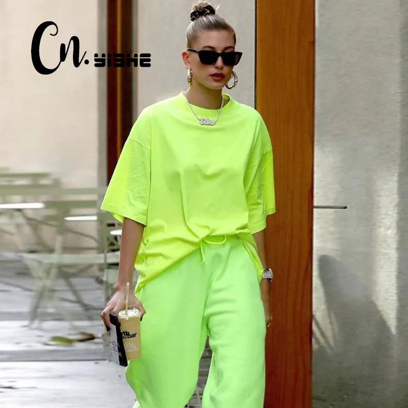 Neon shop baggy tops