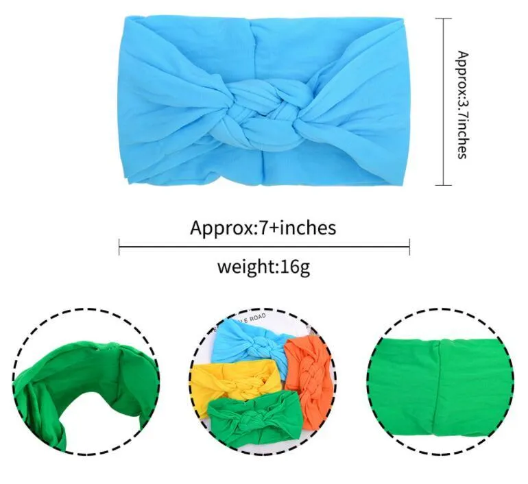 Scrunchie Kızlar Çocuk Twisted Elastik Saç Bandı Turban Çocuk Çocuk Sıkı Rahat Egzersiz Hairband Yenidoğan Parti Saç Aksesuarları