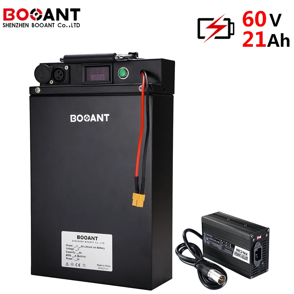 60V electric scooter battery 1000W 16S 20Ah 2500W bike lithium for Samsung 35E 18650 cells with metal case